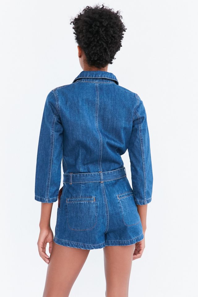 BDG Denim Zip-Front Coverall Romper #1