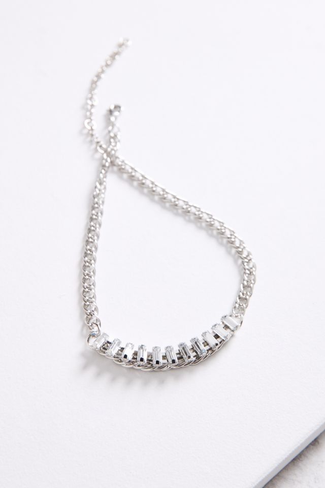 Glimmer Rhinestone Chain Choker Necklace #2