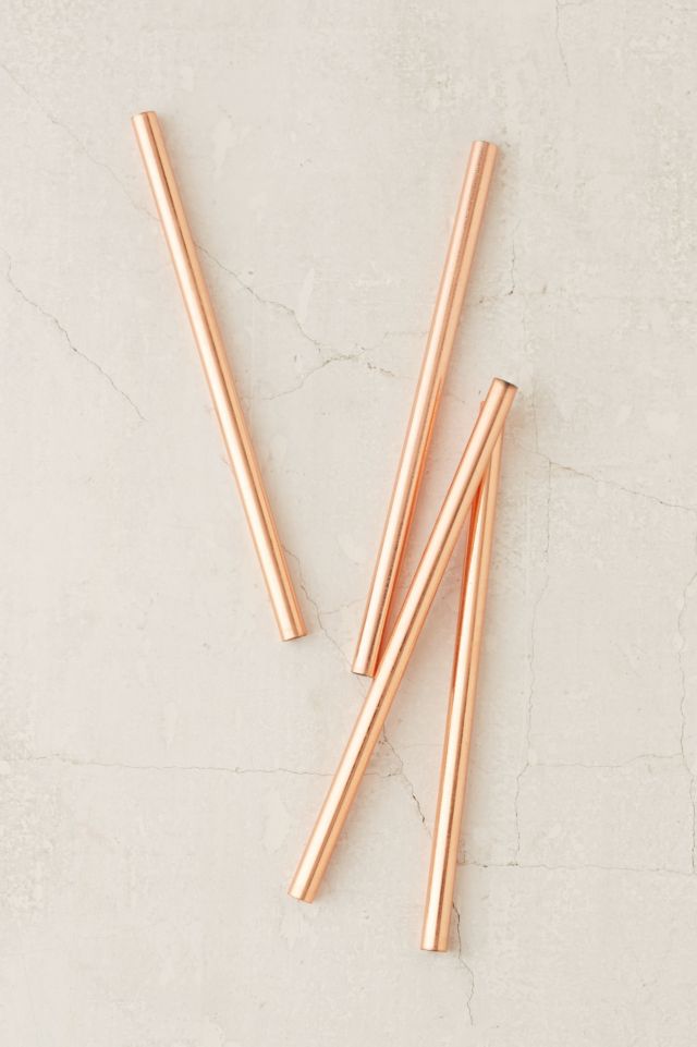 W&P Design 5" Copper Straws Set #1