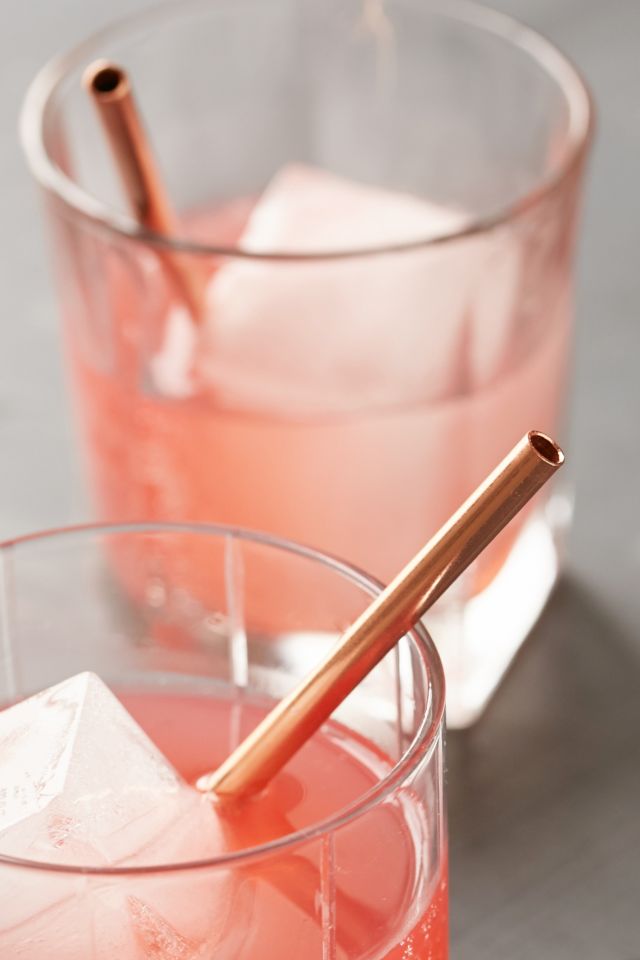 W&P Design 5" Copper Straws Set #2