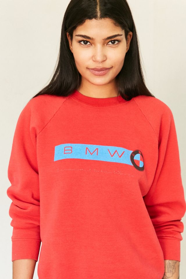 Vintage Red BMW Sweatshirt Urban Outfitters