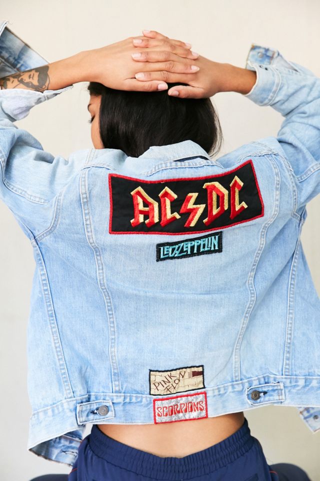 Blouson en denim vintage à empiècements Band #2