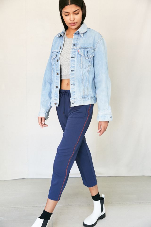 Blouson en denim vintage à empiècements Band #3