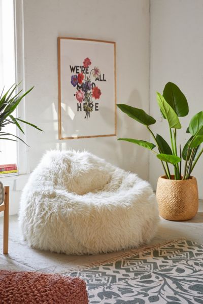 Evie Velvet Bean Bag Corner Lounge Chair