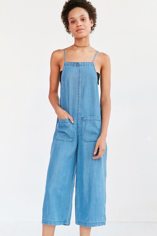 BDG Chambray Square-Neck Culotte Jumpsuit | Urban Outfitters
