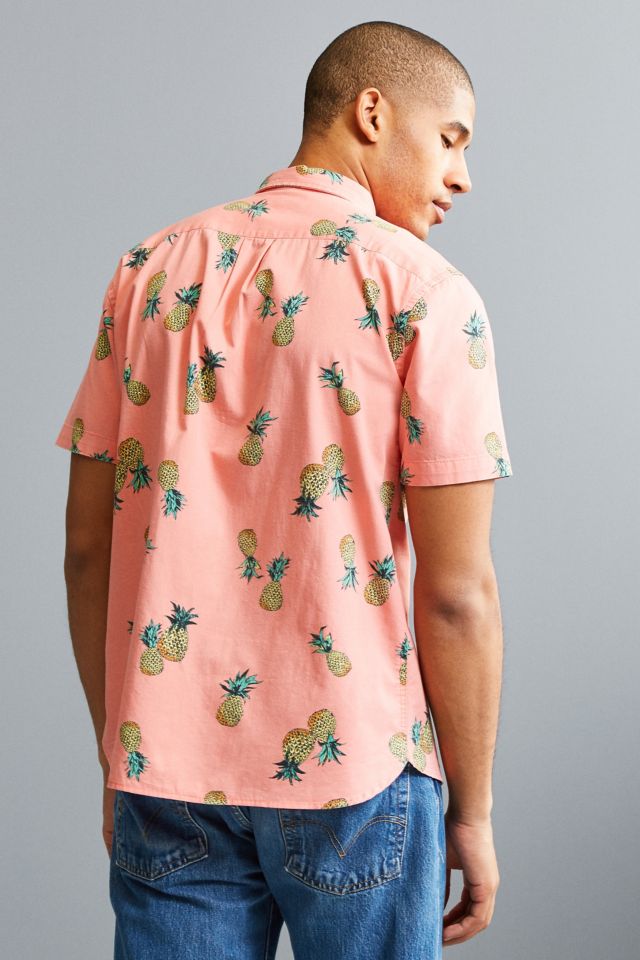 UO Pineapple Toss Short Sleeve Button-Down Shirt #3
