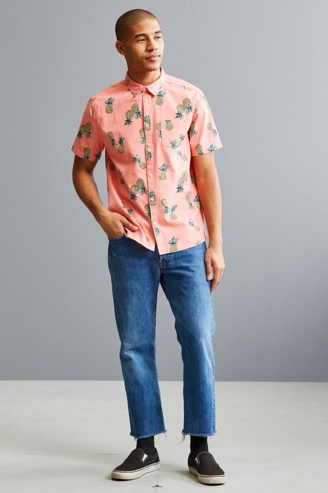 UO Pineapple Toss Short Sleeve Button-Down Shirt #5