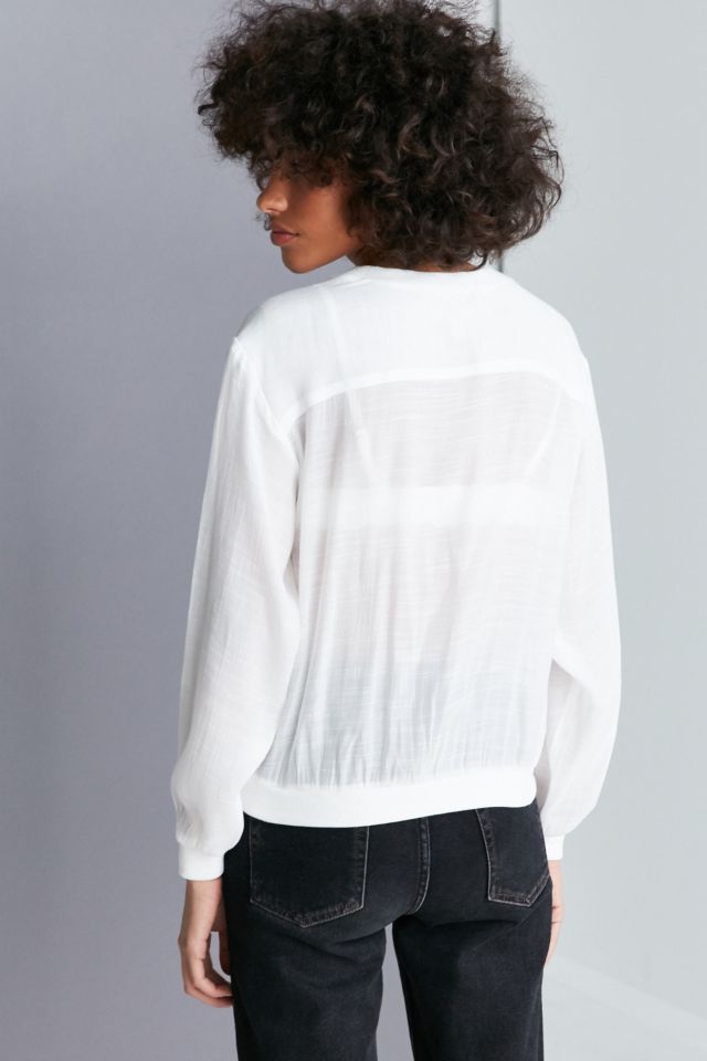 Silence + Noise Reyes Textured Pullover Blouse #3