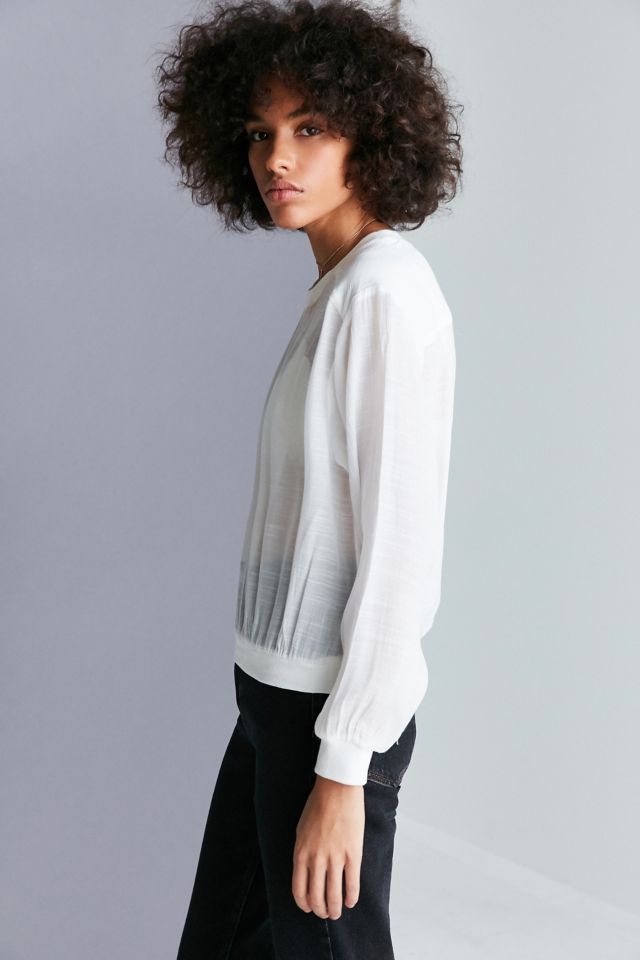 Silence + Noise Reyes Textured Pullover Blouse #5
