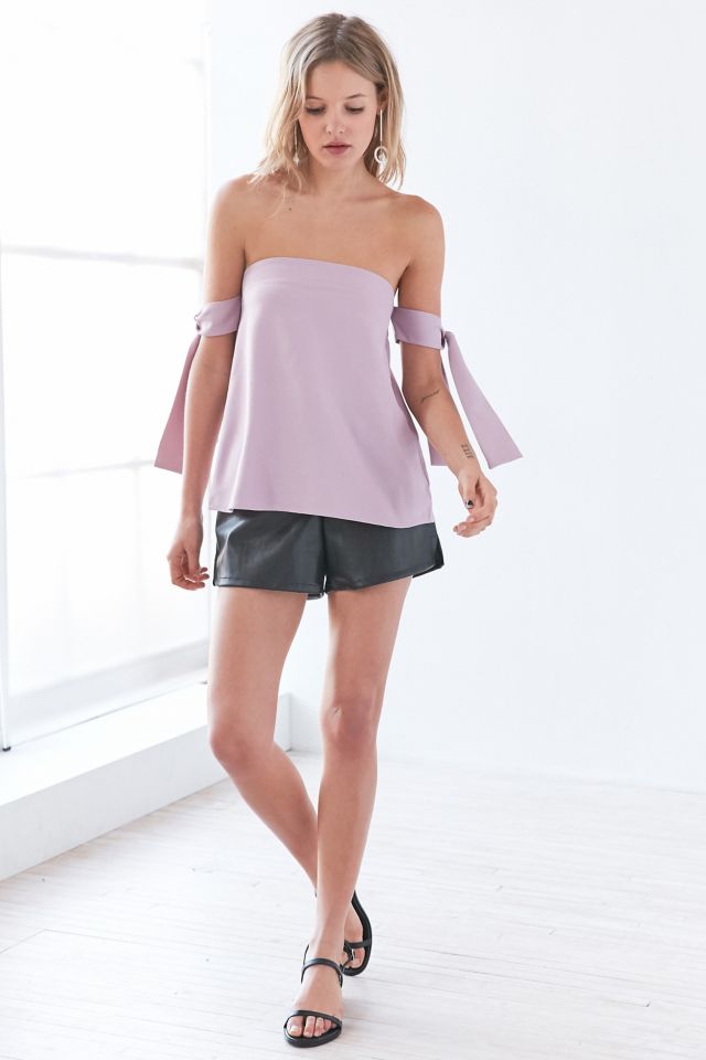 Silence + Noise Lovers Lane Off-The-Shoulder Tie Top #3