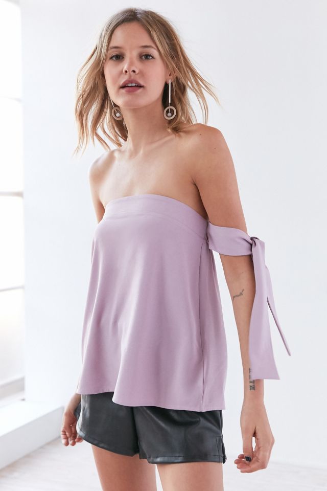 Silence + Noise Lovers Lane Off-The-Shoulder Tie Top #4