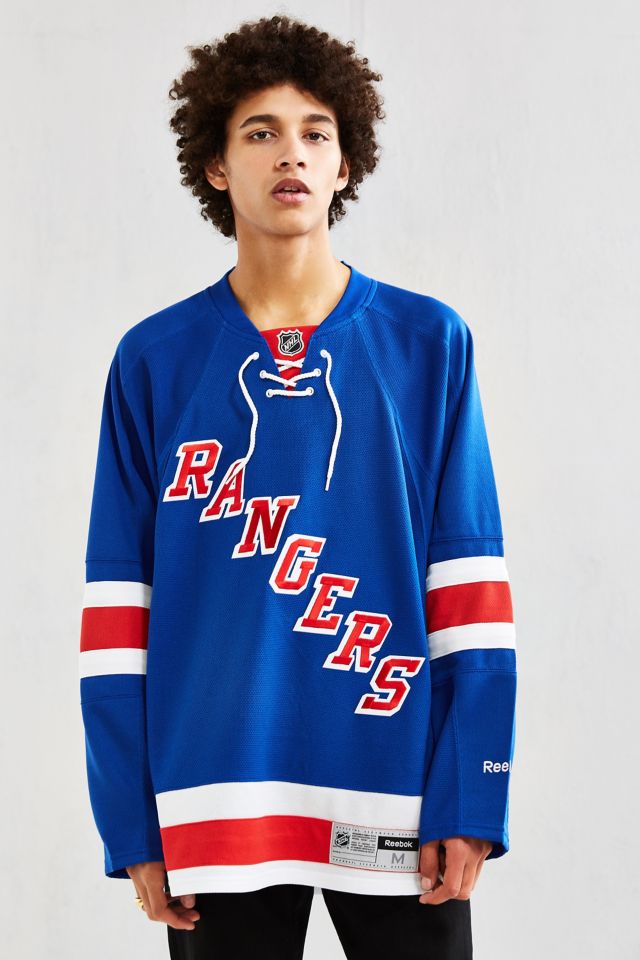 Reebok Men's New York Rangers Center Ice Quarter Zip Pullover - Macy's