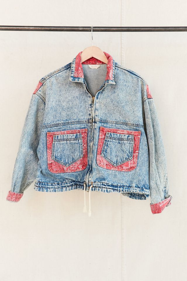 Vintage Bandana Denim Jacket