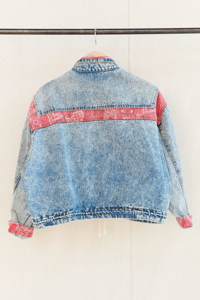 Vintage Bandana Denim Jacket #1