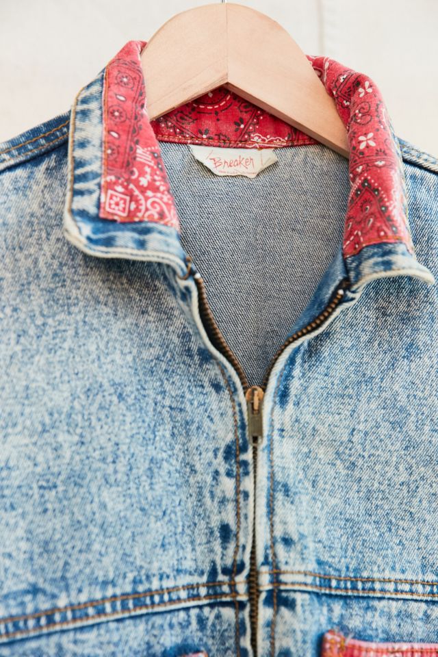 Vintage Bandana Denim Jacket #2