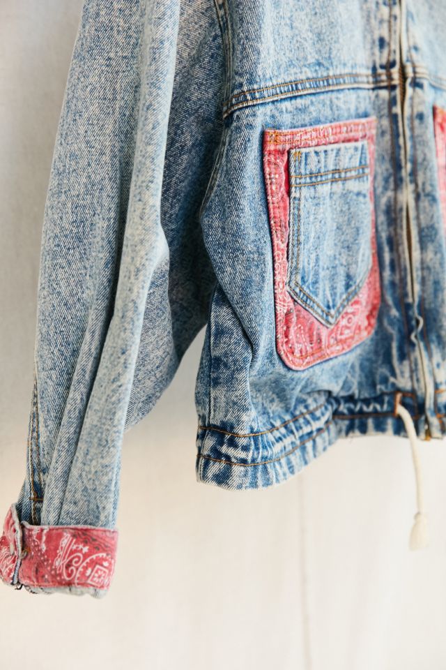 Vintage Bandana Denim Jacket #3