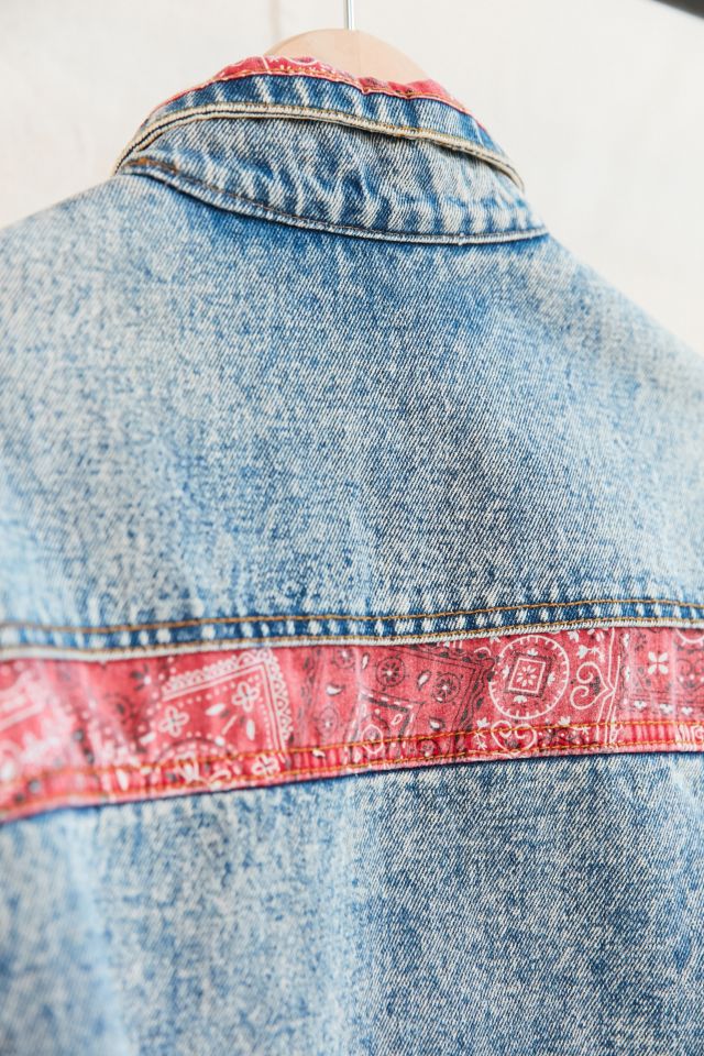 Vintage Bandana Denim Jacket #4
