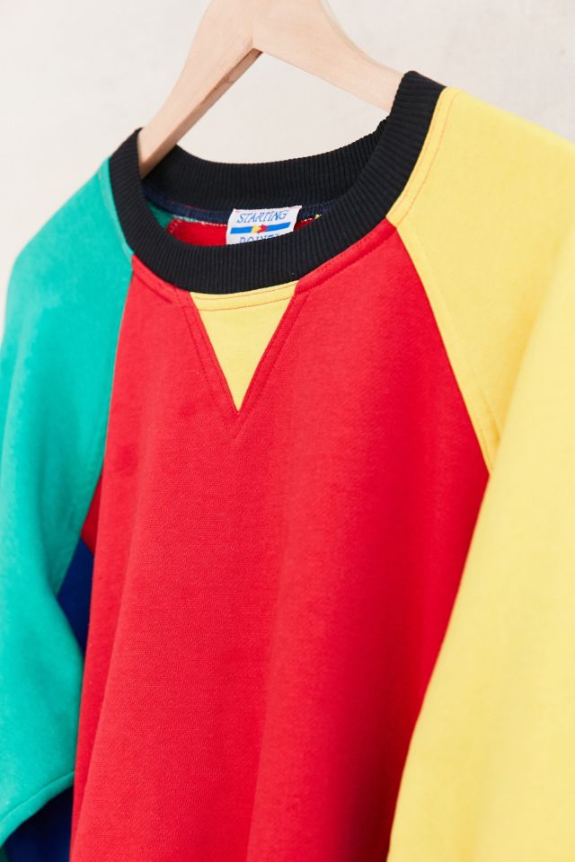 Retro color store block sweatshirt