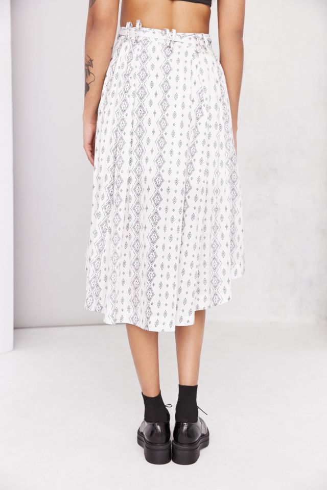 Moon River Printed Tie-Waist Midi Skirt #1