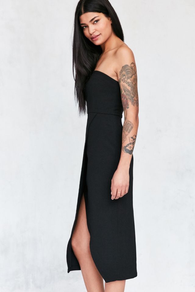 Robe midi structurée sans bretelles Silence + Noise #2