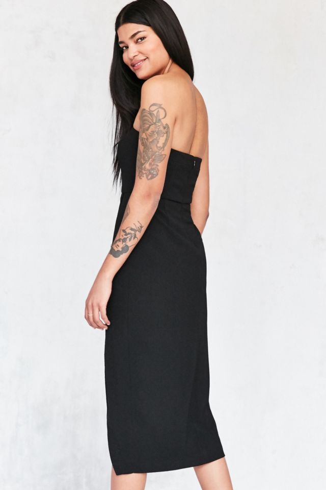Robe midi structurée sans bretelles Silence + Noise #3