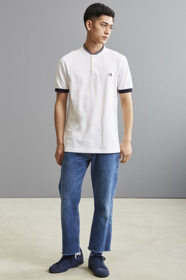 Fred Perry Bomber Collar Pique Henley Tee #5