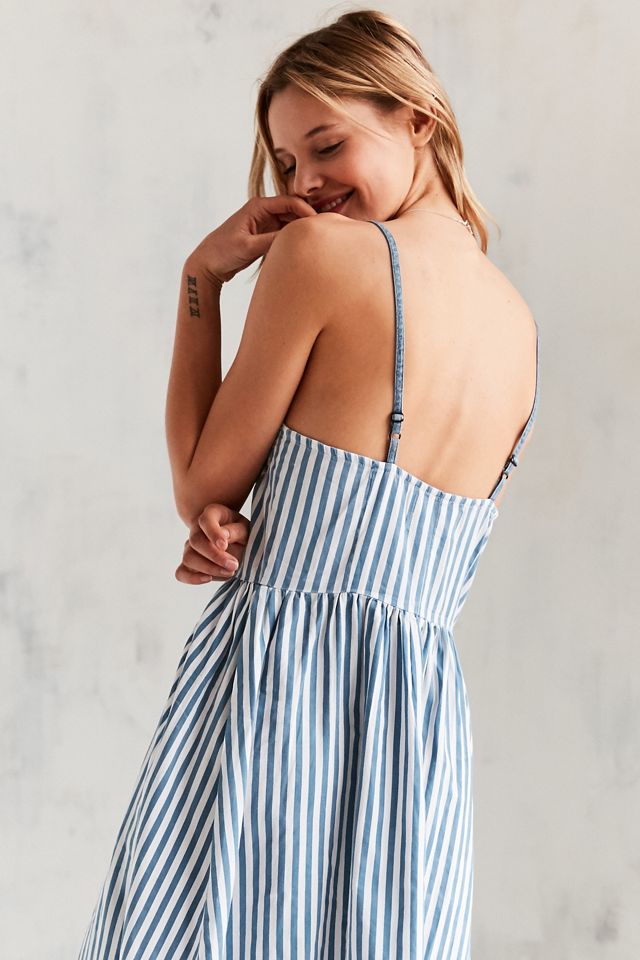 Rolla's Eve Stripe Button-Down Midi Dress | Urban Outfitters
