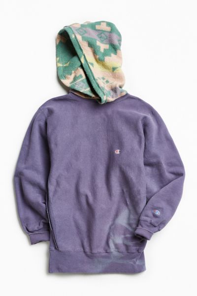 Vintage champion blanket sales hoodie sweatshirt