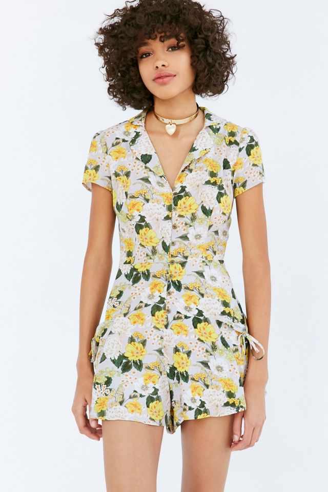 Kimchi Blue Beth Ann Collared Shirt Romper