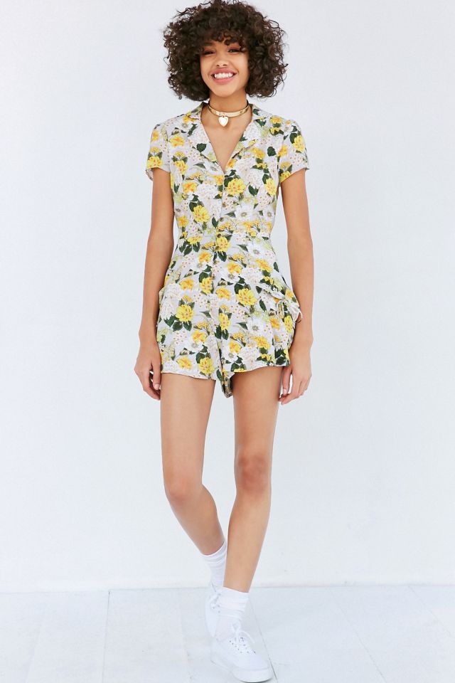 Kimchi Blue Beth Ann Collared Shirt Romper #1
