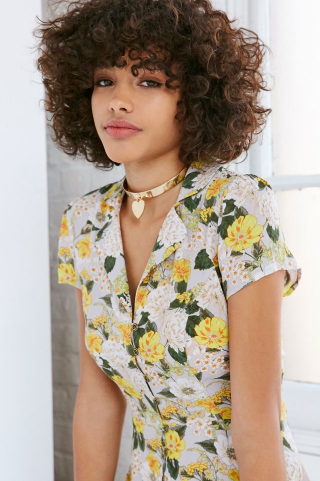 Kimchi Blue Beth Ann Collared Shirt Romper #3