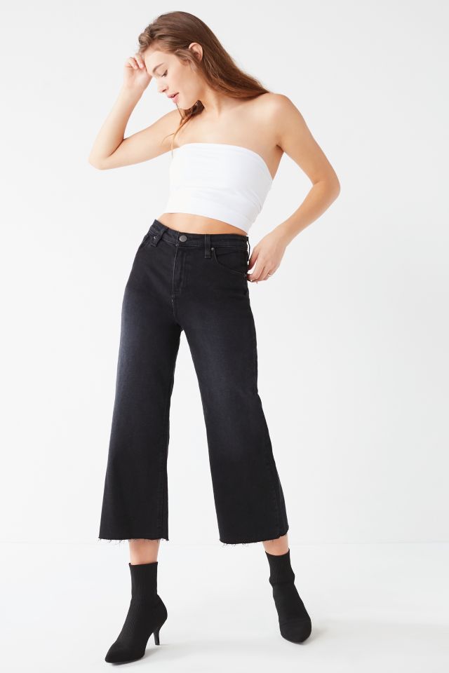 BDG Cropped Denim Culotte - Washed Black #4