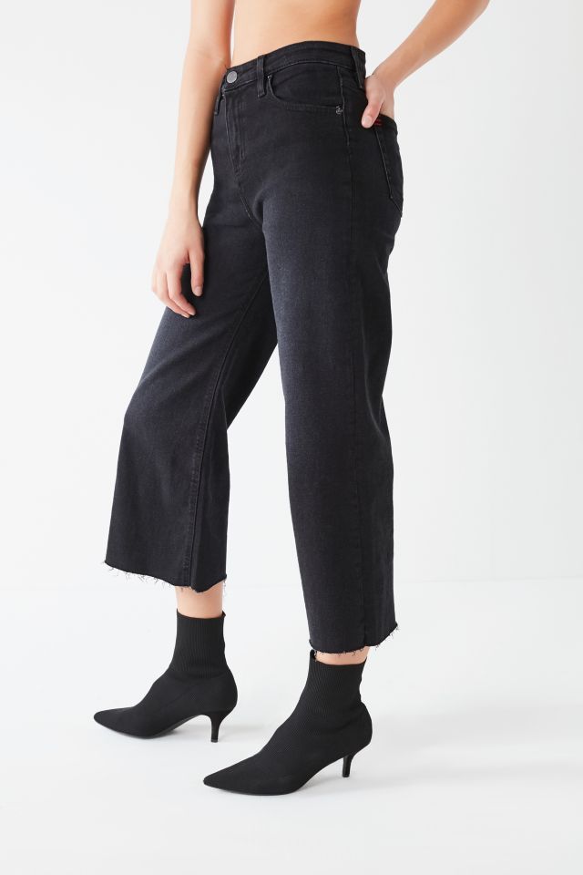 BDG Cropped Denim Culotte - Washed Black #5