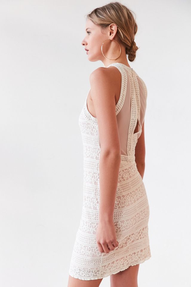 urban outfitters lace bodycon dress Kimchi Blue Lacey High Neck Bodycon Dress