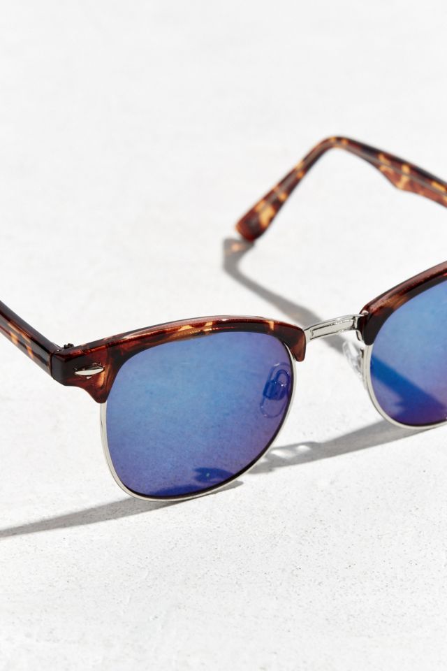 Classic Half-Frame Mirrored Sunglasses #2