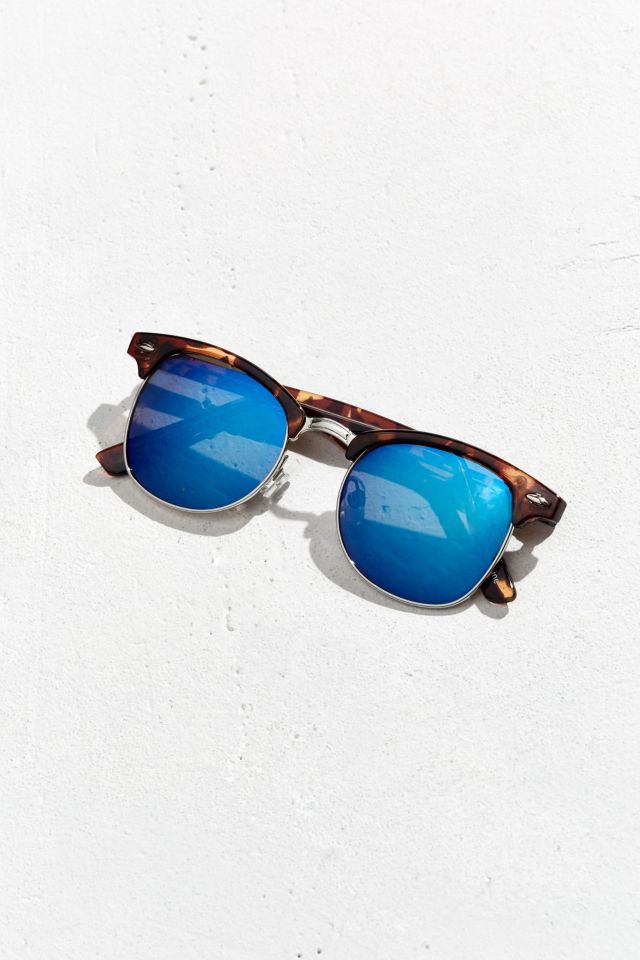 Classic Half-Frame Mirrored Sunglasses #4