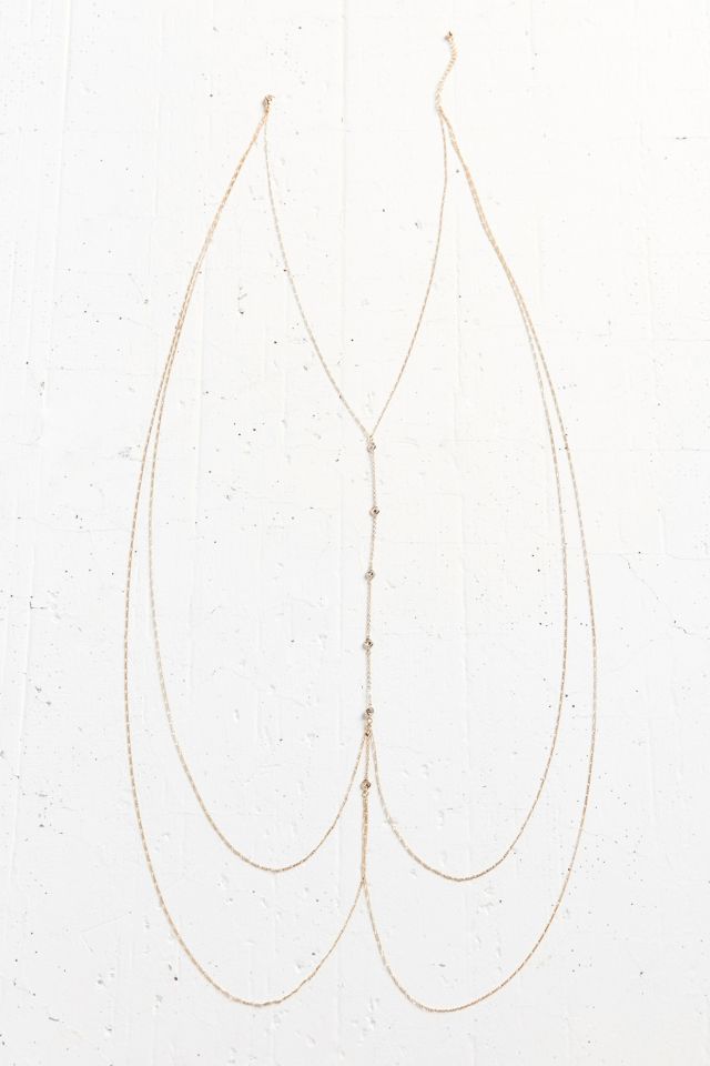 Nicha Crystal Drop Body Chain #1