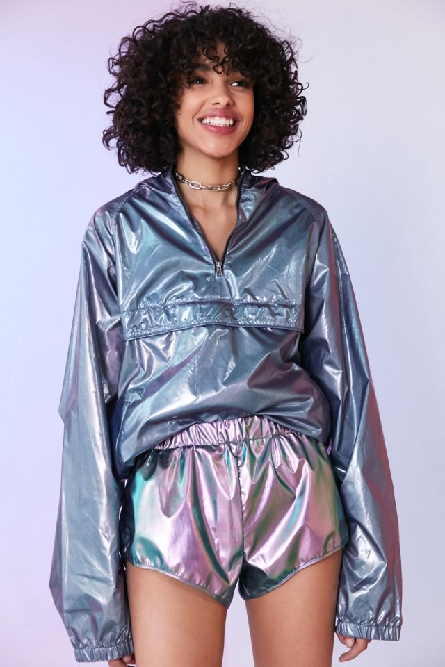 Silence + Noise Metallic Runner Short | Urban Outfitters