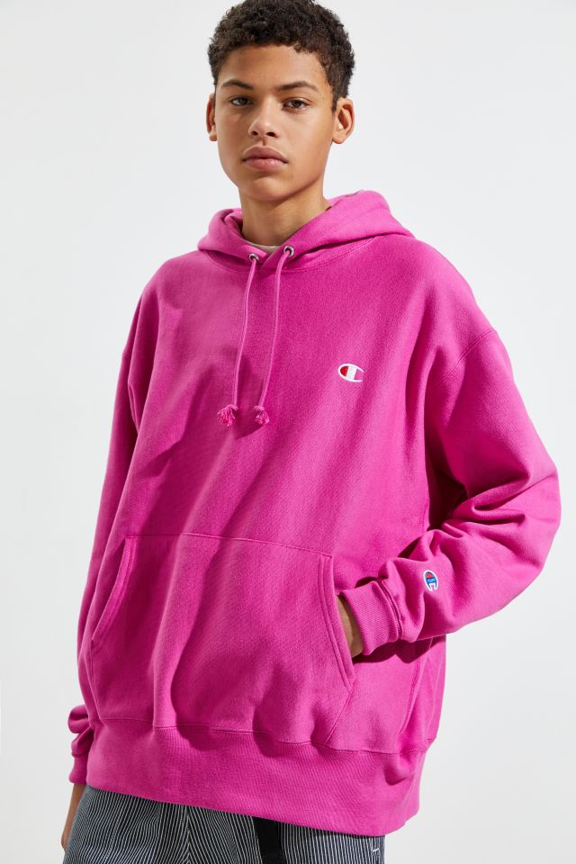 Pink mens champion online hoodie