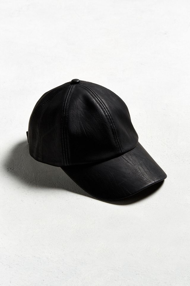 UO Faux Leather Baseball Hat