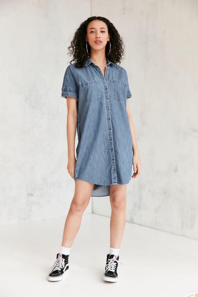 BDG Rosalynn Chambray Collared Shirt Dress #4