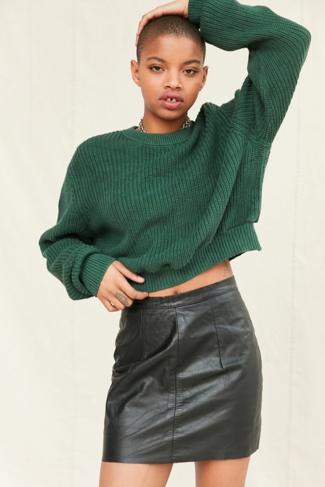 Vintage Leather Skirt Urban Outfitters