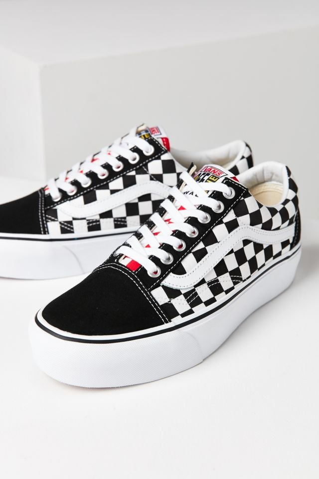 Platform old best sale skool checkered vans