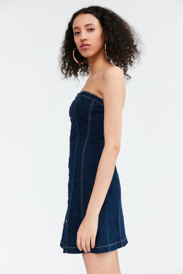 BDG Boone Denim A-line Strapless Mini Dress #2