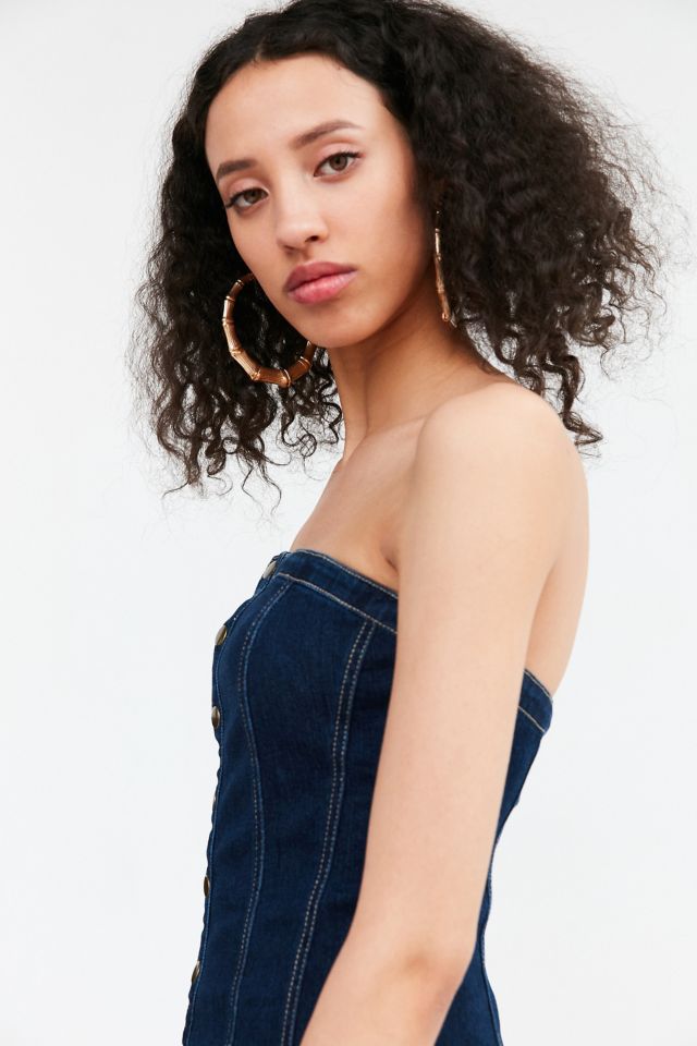 BDG Boone Denim A-line Strapless Mini Dress #5