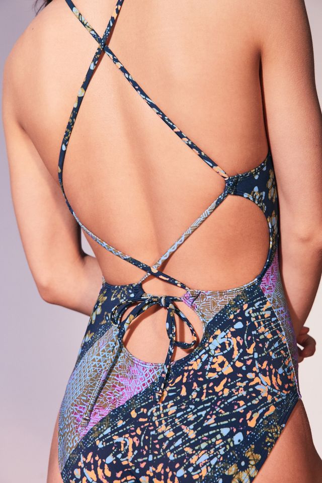 Maillot de bain imprimé une pièce à encolure haute Out From Under #3