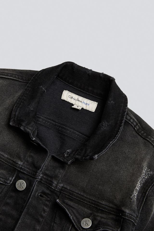 Calvin Klein Reissue Black Denim Washed Trucker Jacket #1