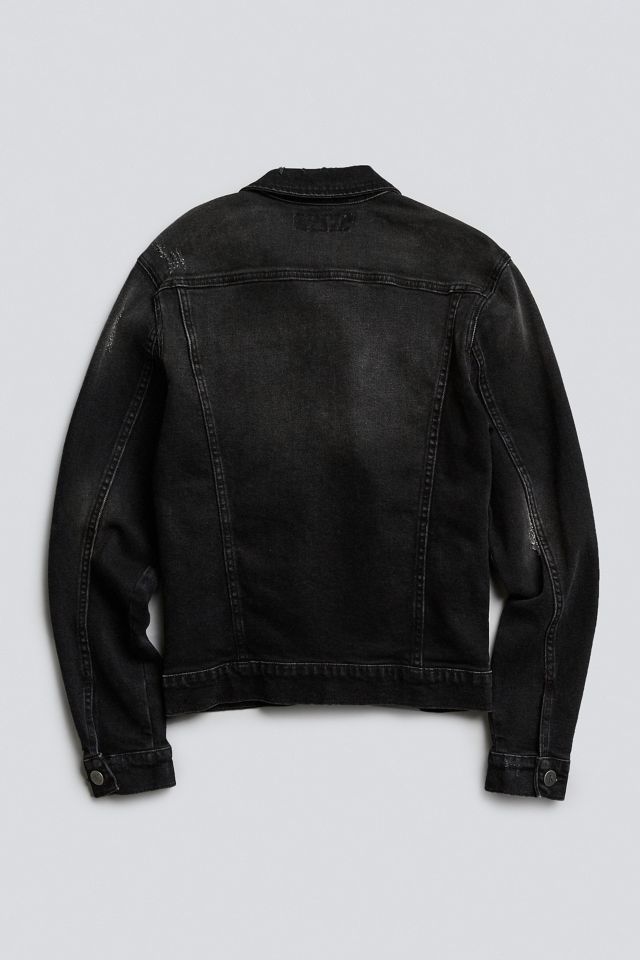 Calvin Klein Reissue Black Denim Washed Trucker Jacket #4