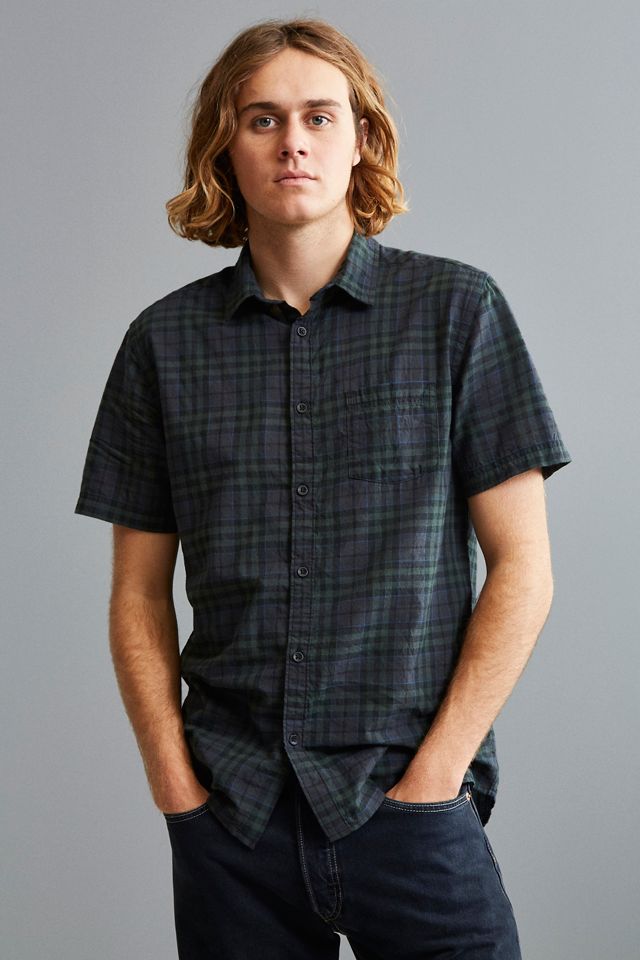 UO Blackwatch Plaid Short Sleeve Button-Down Shirt #2