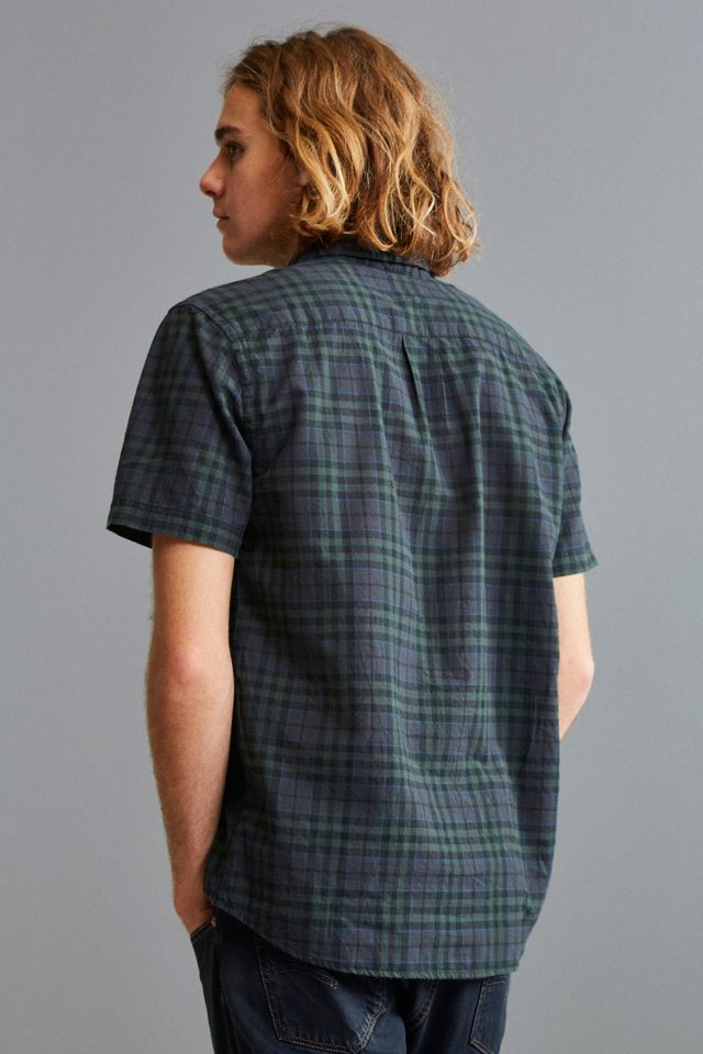 UO Blackwatch Plaid Short Sleeve Button-Down Shirt #4